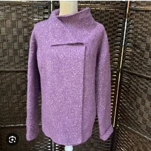 Eileen Fisher Wool And Silk Alpac Cardigan Sweater Jacket